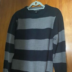 Black and Gray Crewneck Sweater